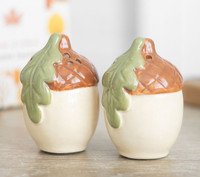 Acorn Keramik Salz- & Pfefferstreuer Cruet H-6,5Cm Neu Ovp, Set 2-Tlg