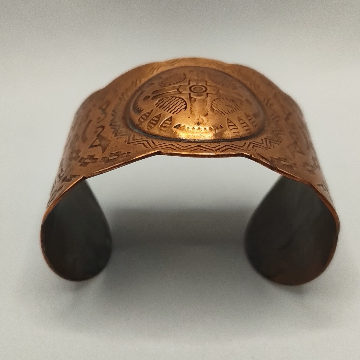 Vintage Solid Copper Wide Native Southwestern Wom… - image 4