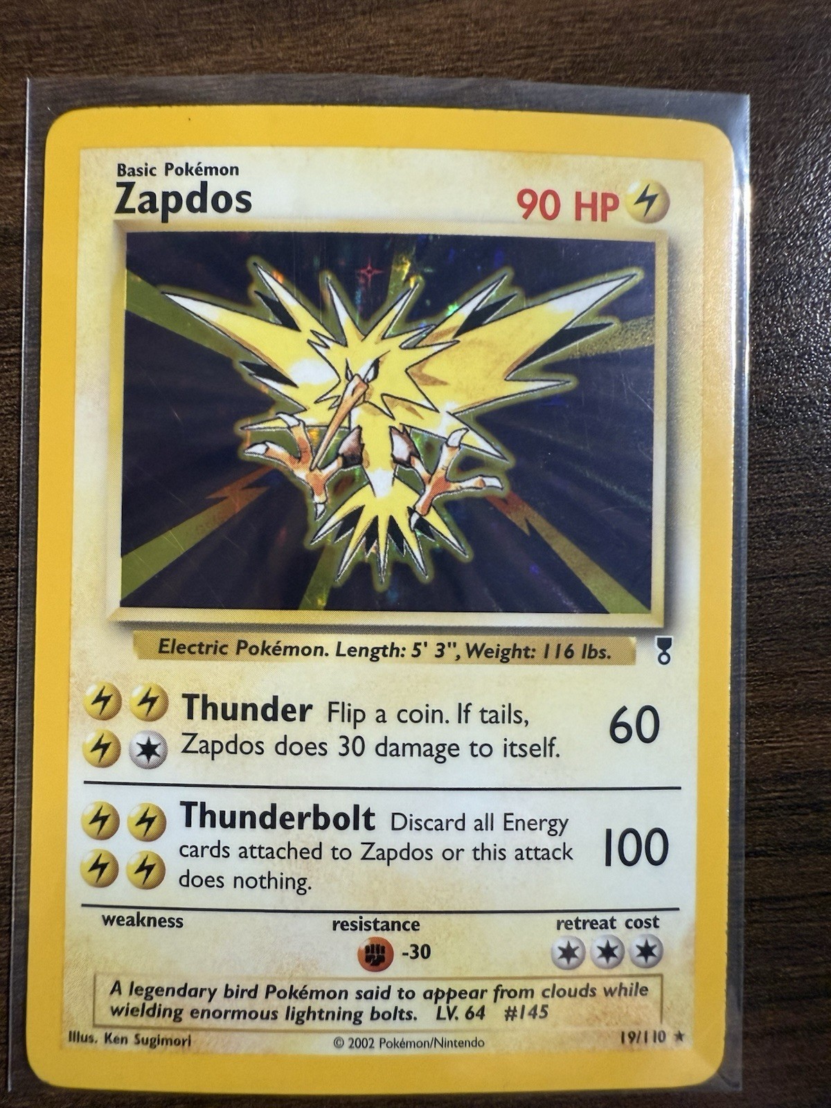 Zapdos 19/110 Pokémon TCG Legendary Collection Holo Rare LP Vintage Pokemon Card