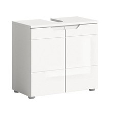 Waschbeckenunterschrank - weiß Hochglanz - 63 cm breit