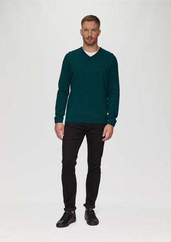s.Oliver Herren Pullover Baumwolle Basic Strickpullover V-Ausschnitt Farben - Bild 11 von 92