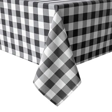 Checkered Square Tablecloth - Stain Resistant, Waterproof and Wrinkle Resista...