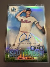 2023 Bowman Chrome Sights on September Andrew Painter 30/30 Auto Bookend 