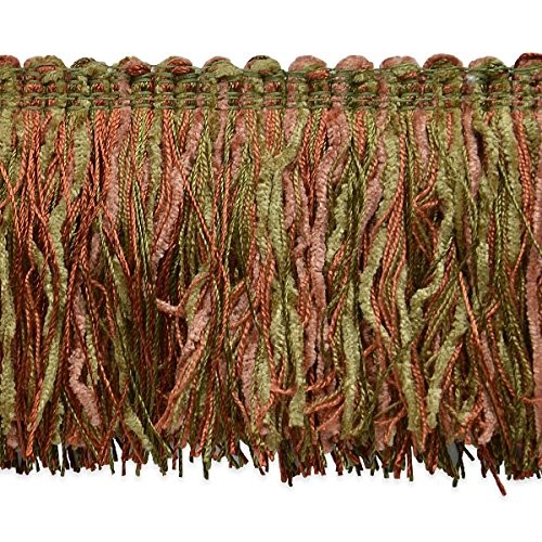 Chenille Cut Fringe Trim | Rust Multi | (10 yard cut)