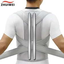 Adjustable Posture Corrector Low Back Support Shoulder Brace Belt for Men Women