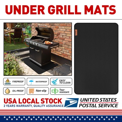 Bbq Grill Splatter Mat For Gas Electric Washable & Smokers Absorbent Grill Pad