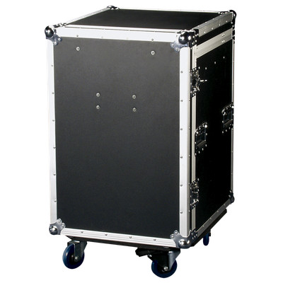 SHOWGEAR Drawer Case 12U + Work Surface Multi-purpose - swivel castors with
