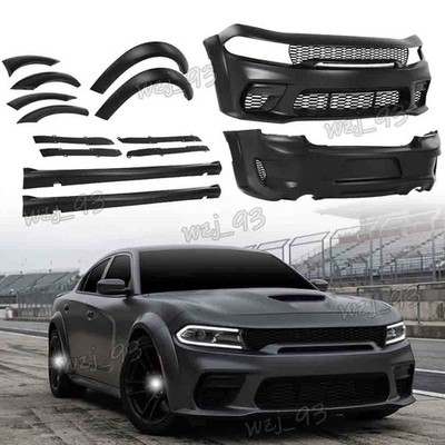 Fit For 2021-2023 Dodge Charger Widebody Kit SRT Front and Rear Bumper Body Kit