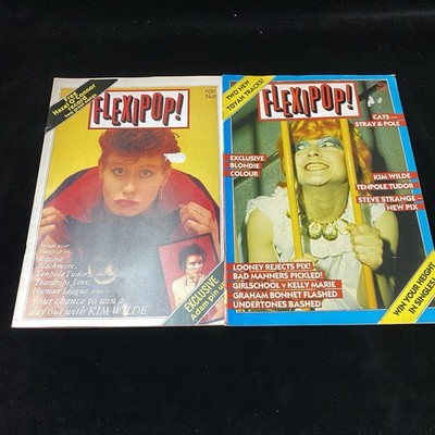 2 British Flexipop! Music Mags W Records No. 8, 9 Hazel O'Connor & Toyah Willcox