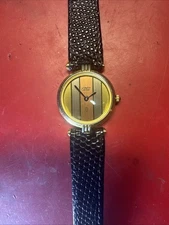 Vintage Must De Cartier Vendome Trinity Dial Argent 925 Vermeil Quartz W G2U