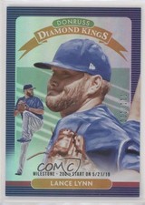 2020 Panini Donruss Diamond Kings Milestone Stat Line 11/200 Lance Lynn #21 4z8
