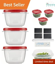 Food Storage Containers 2 Cup Set Durable Airtight Lids Dishwasher Safe