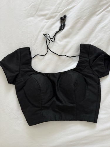 Black Sari Saree Blouse Size 6 Brand New - Picture 1 of 2