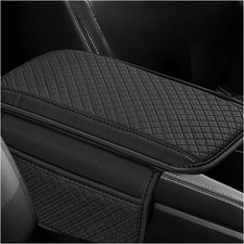 Car Center Console Cover, Microfiber Leather Armrest Cover Cushion with 2 Storag