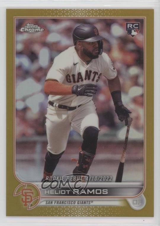 2022 Topps Chrome Update Rookie Debut Gold Refractor 33/50 Heliot Ramos 1i3r