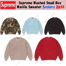 Suéter Gofre Supreme Lavado Caja Pequeña 5 Colores 26SS