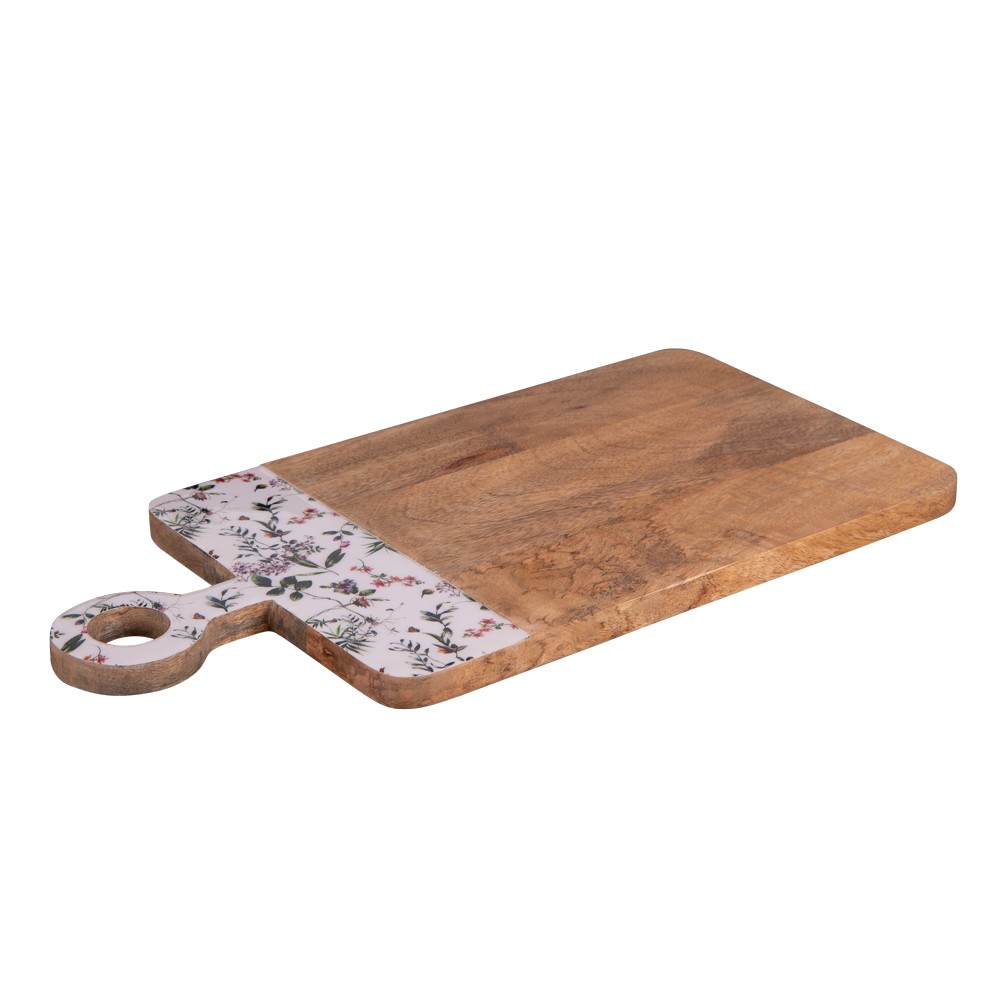 Planche à découper Champêtre manguier 42x21 cm pour présentation et cuisine - 2