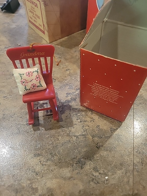 Avon Timeless Treasures Grandma Rocking Chair Christmas Ornament