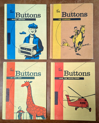 #ad 1960 The Buttons After Readers Lot 4 Bucky Button Zoo Camping Whirlybird $28.00