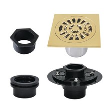 Kingston Brass BSFK4267 Watercourse 3-15/16" Square Shower Drain - Brass