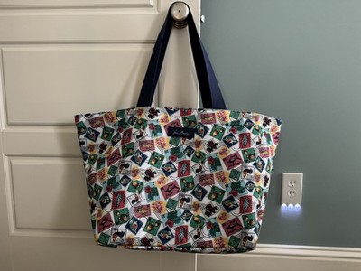 Vera Bradley Drawstring Bag 18in Multicolor Excellent Cuban Postage Stamp Quilt Vera Bradley Cuban Stamp XL Drawstring Family Tote Ripstop  main image 2