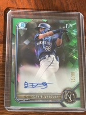 2022 Bowman Chrome - Prospect Autographs Daniel Vazquez #CPA-DVZ Green Atomic...