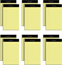Oxford 5 x 8 Legal Pads, 12 Pack, Narrow Ruled, Yellow Paper, 5 x 8, yellow