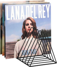 Vinyl Record Holder Storage, 9 Metal Magazine Book Album Display Rack, Stylish