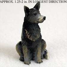 Australian Cattle Mini Hand Painted Figurine Blue