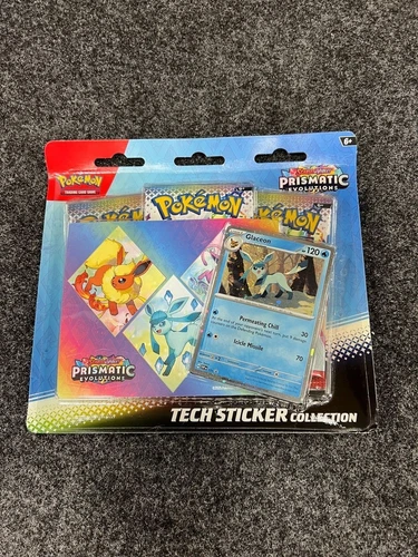Pokemon Scarlet & Violet Prismatic Evolutions Tech Sticker Collection Worn Box