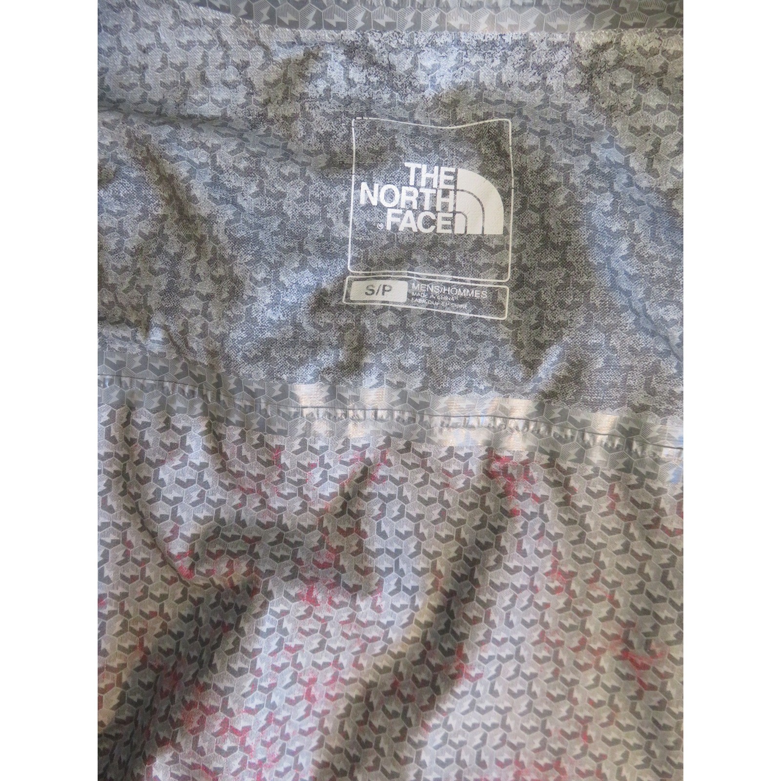 The North Face Mens Red Grey Hooded Shell Wind Breaker Jacket Size S thumbnail 4