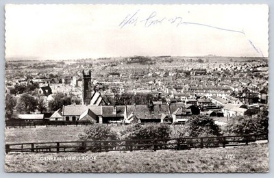 Vintage United Kingdom Postcard CROOK General View 1968 RPPC