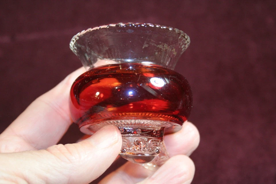 Vintage Ruby Stained Colorado Toothpick Holder - US Glass 1898 - Image 2 of 4