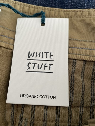 White Stuff Carlie Cargo Rock UK22 Khaki Grün Midi Taschen Bio Baumwolle Neu mit Etikett - Bild 11 von 14