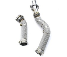 Free Flow Downpipe for BMW M3 M4 F80 F82 3.0T 2014-2019 With Heat Shield Exhaust