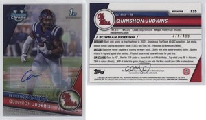 2023 Bowman U Chrome Prospect Refractor /499 Quinshon Judkins #135 Auto