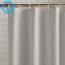 Timeless Stripe 180X180Cm Shower Curtain Natural