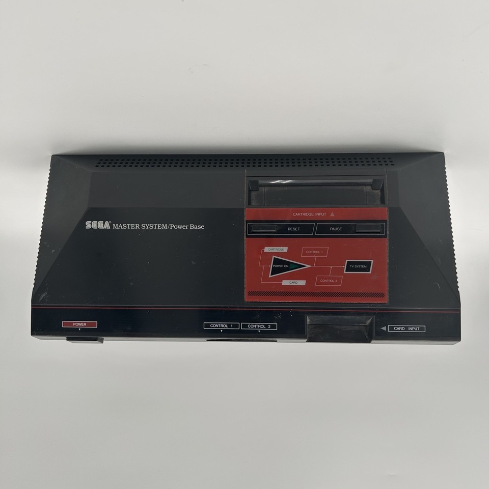 An original Sega Master System — Sega's underdog 8-bit console that still turns heads on a shelf.