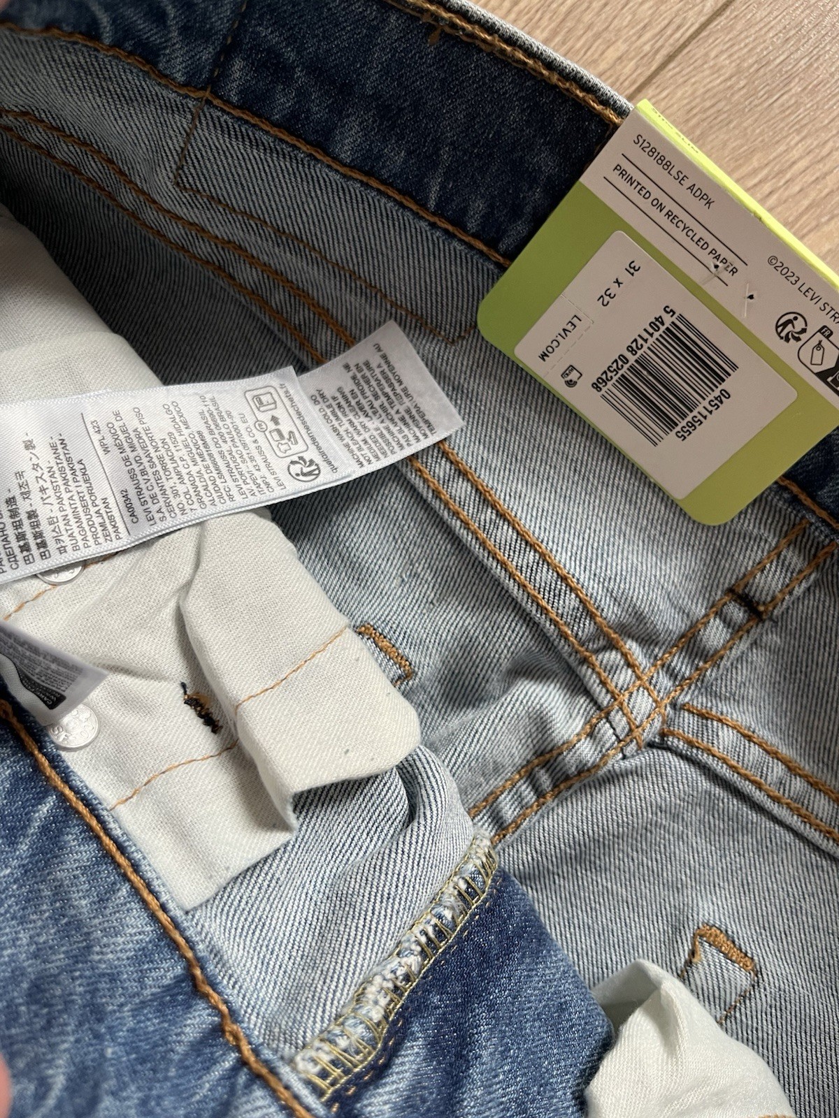 Levis 511 Slim Fit Stretch Eco Performance Blue Jeans 31W 32L £110 RRP BNWT image 4