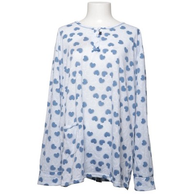 Rose & Rose, Pyjamahemd, Größe: XXXL, Blau/Weiß, Baumwolle/Polyester #Irz