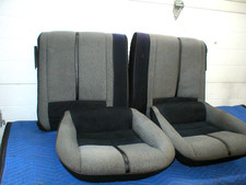 1982-92 Camaro Firebird Black Grey Combo Cloth Rug Rear Split Back Seats Set Gm 1982-92 Camaro Firebird Black Grey Combo Cloth Rug Rear Split Back Seats Set Gm