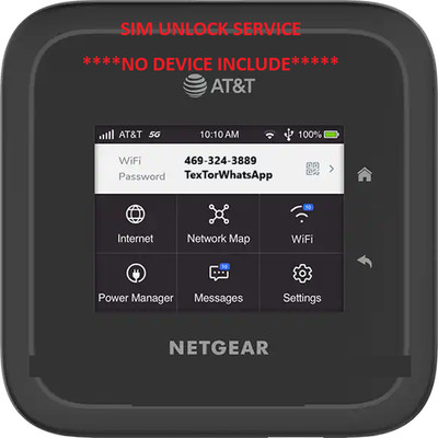 SIM UNLOCK SERVICE for NETGEAR NIGHTHAWK M1, M5-MR5100, M6-MR6110, MR6500/MR6400