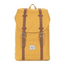 Herschel Supply Co Retreat Laptop Yellow Backpack Red White Inside Like New !!!
