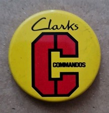 Vintage Clarks Shoes Commandos Pin Badge