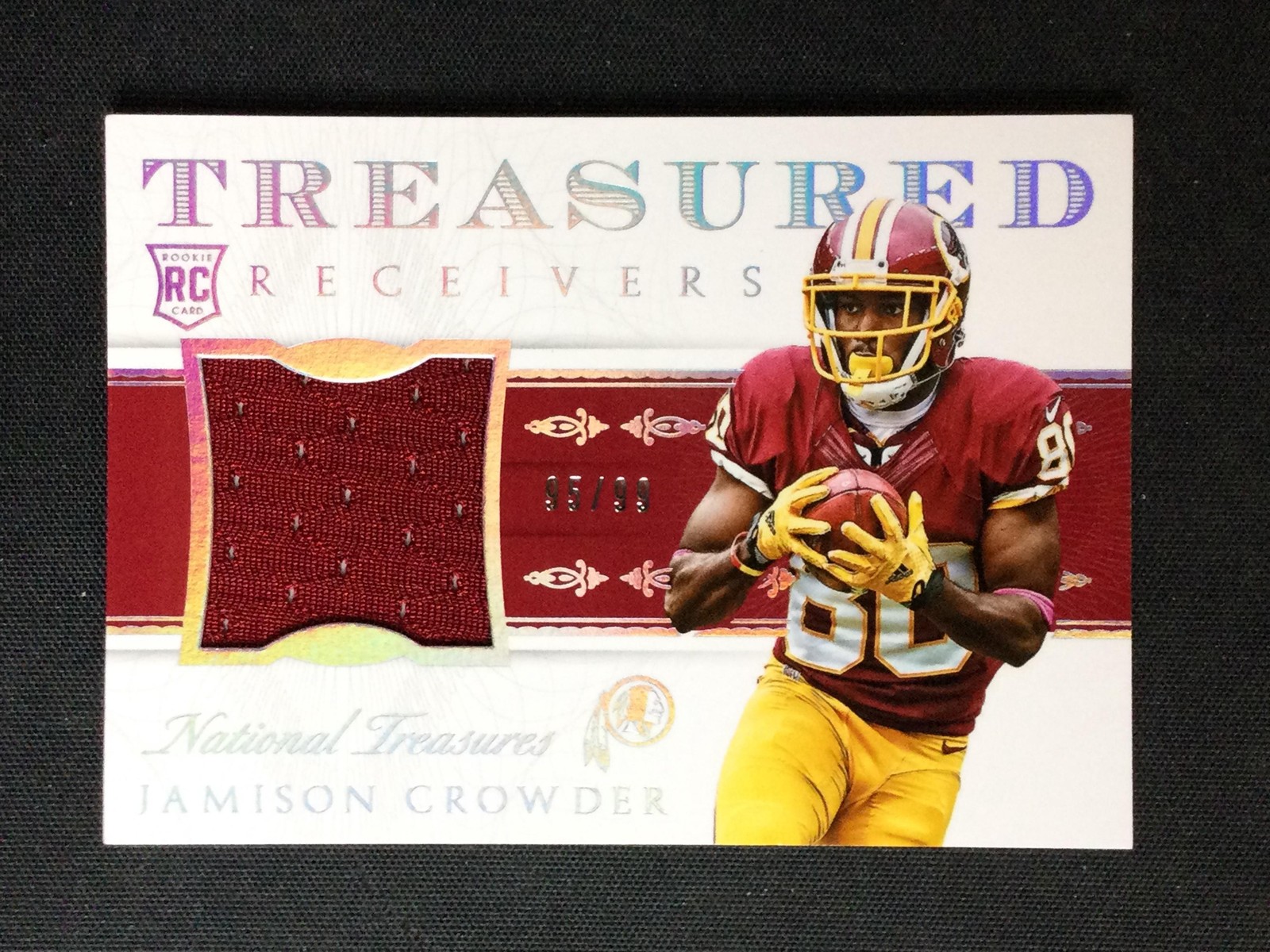 Jamison Crowder Panini National Treasures Treasured Receivers #TWRJC Base