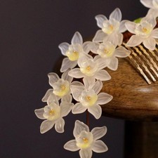 Hanfu Hair Comb Flower Side Clip Updo Hair Accessory Chinese Style Headpiece