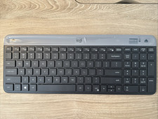 Logitech K470 Dark Gray Wireless Keyboard Slim Full Size With USB Receiver