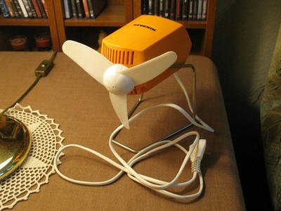 Severin Ventilator Tischventilator Typ 3710 orange Vintage (mit Defekt) Bastler