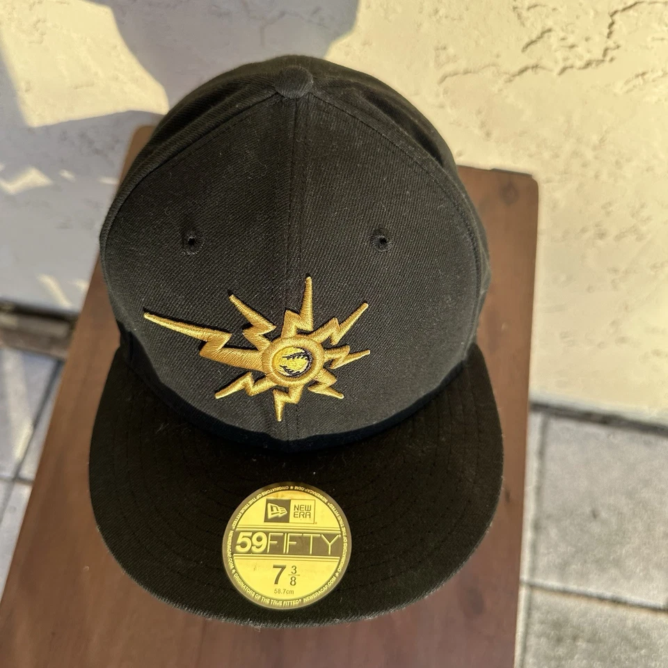 New Era West Virginia Power Cap Hat Mens 7 3/8 Black Minors MiLB Baseball Fitted - Image 3 of 4