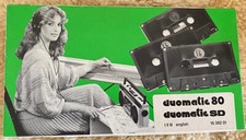 Duomatic 80/Duomatic SD Instructional Cassette Tape Set